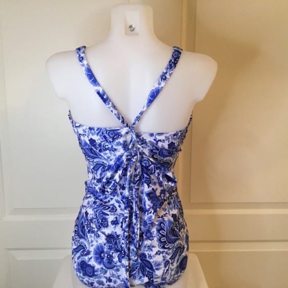 Women’s Plus Size Paisley One Piece Bathing Suit - Picture 3 of 6